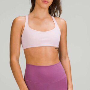 Size 4 lululemon free to be wild bra pink peony